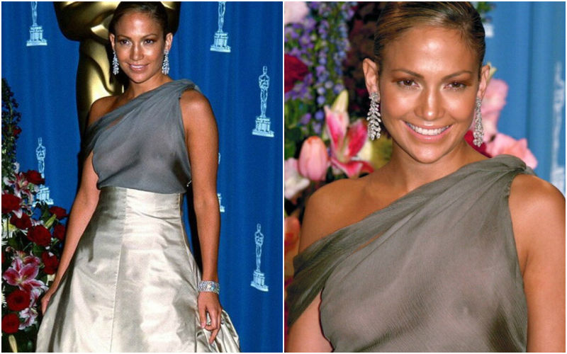 THROWBACK! Jennifer Lopez Goes Braless As She Proudly Flaunts Her Nip**es At Oscars 2001 In A Transparent Gown; Wins An Award For The ‘Sexiest Person Of The Night’