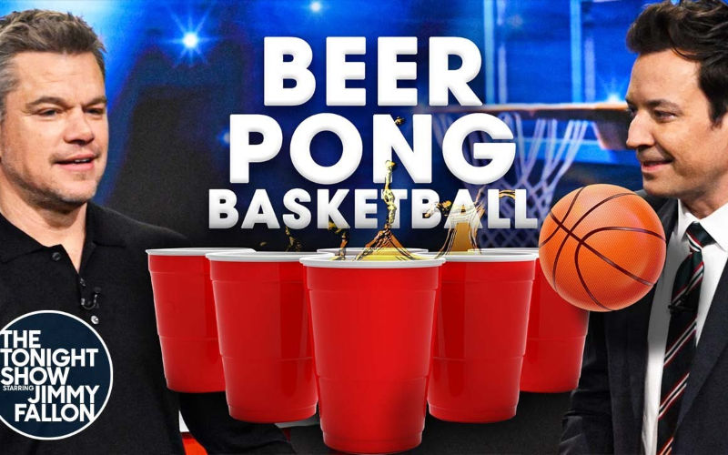 The Tonight Show: Jimmy Fallon Challenges Matt Damon For Beer Pong, But There’s A Twist! Check Out The HILARIOUS Segment Below