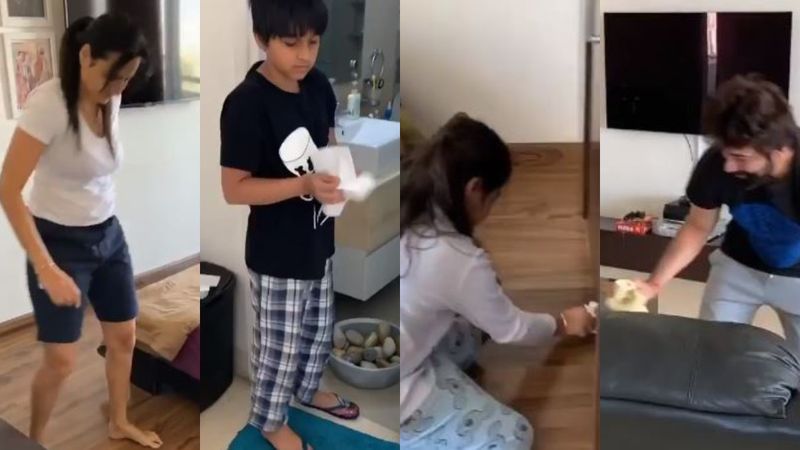 Coronavirus Lockdown: Kamya Panjabi Goes On A House-Cleaning Spree With Hubby And Kids, ‘Apni Zimmedaari Khud Uthao’ – VIDEO