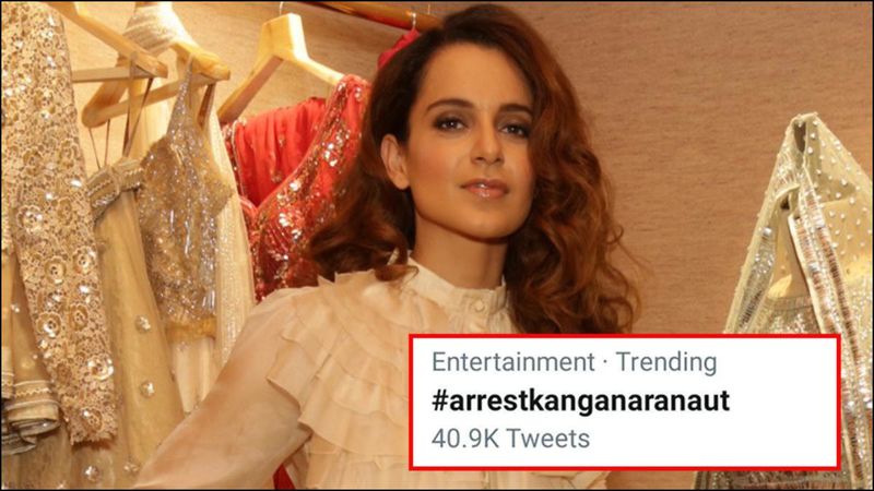 #ArrestKanganaRanaut Trends On Twitter; Actress' Team Reacts, 'Finally Movie Mafia PR Has Got Some Budget Paid Trend'