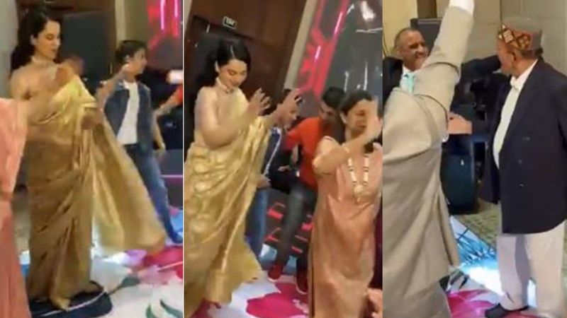 Kangana Ranaut And Sister Rangoli, Along With Their Grandpa, Perform The Pahadi Group Dance Form Natti – VIDEO