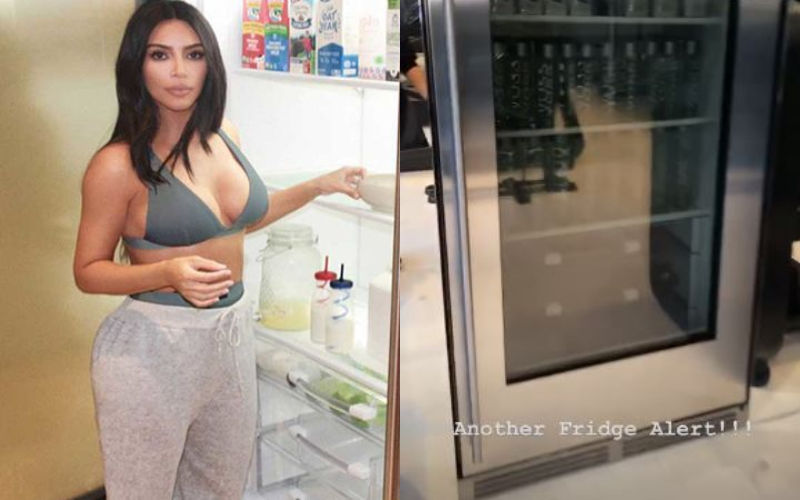 Kim Kardashian Posts Another Fridge Alert; This Time Gives Us A Glimpse Of What's Inside Her Gym Fridge