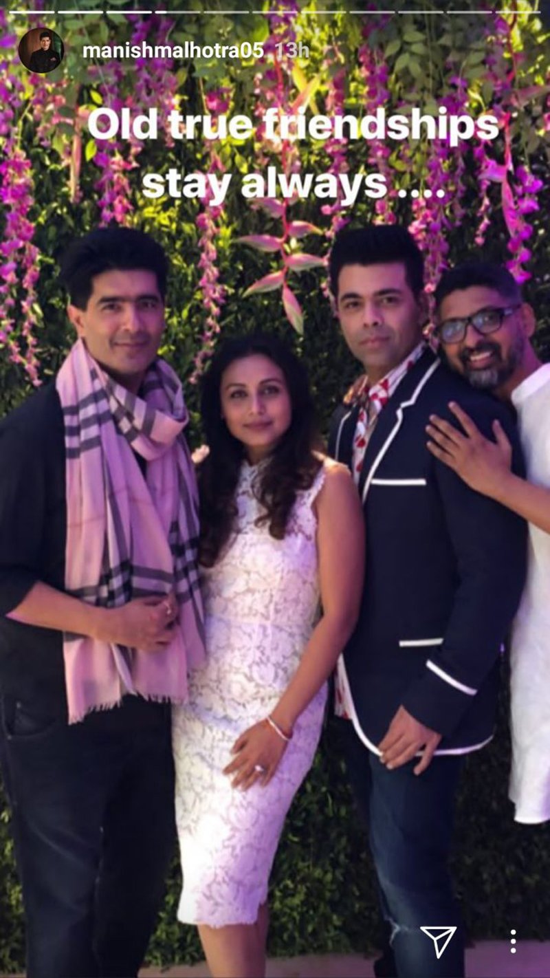 Karan Johar Rani Mukerji At Hiroo Johar Party