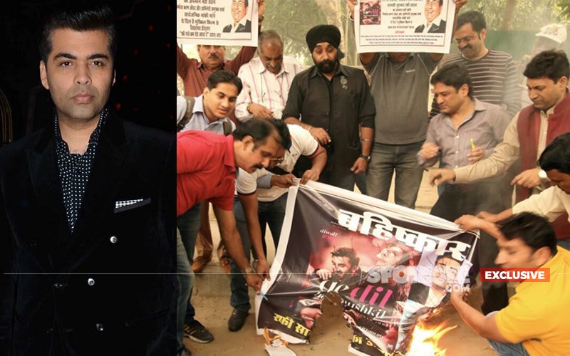 BURNING MAN: Mohammed Rafi Fans Set Fire To Karan Johar Posters In Delhi