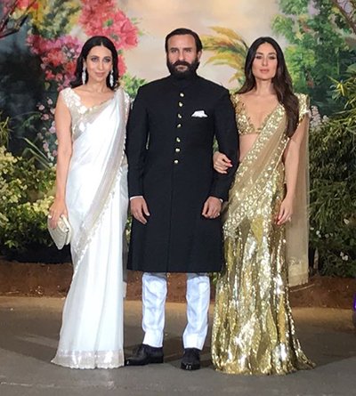 Kareena Kapoor With Saif Ali Khan And Karishma Kapoor