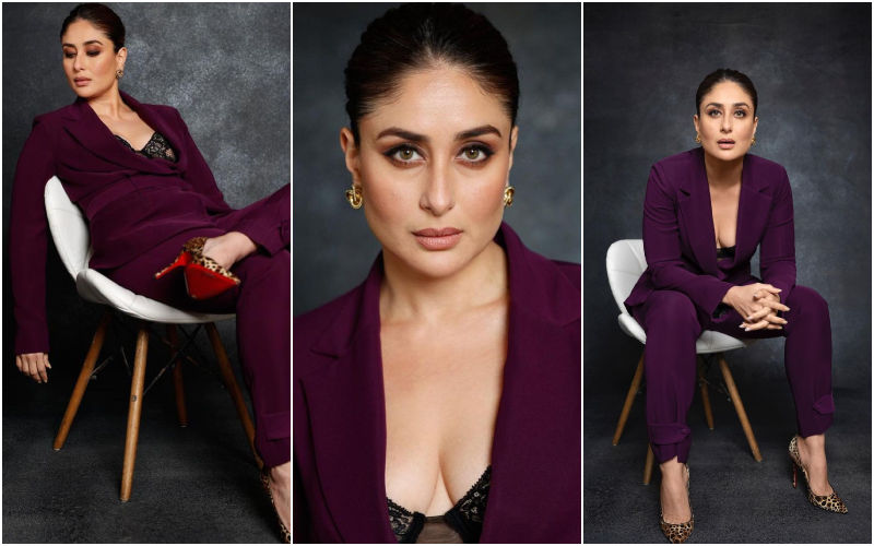 Kareena Kapoor Khan Rocks A Bralette Covered With A Purple Suit As She Shells Boss Lady Vibes! Netizens Ask ‘Yeh Log Buddhe Kyun Nahi Hote’