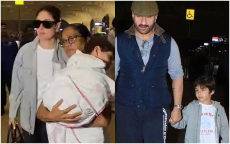 Kareena Kapoor And Son Taimur Win Hearts As They Twin Outfits While Heading Out For Vacation With Saif And Jeh-READ BELOW