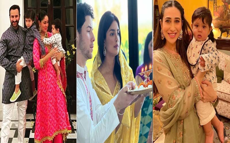 Diwali 2021: Kareena Kapoor's Family Pic Is All About Love, Priyanka Chopra-Nick Jonas Perform Lakshmi Puja, Karisma Kapoor Poses With Nephew Jeh And More PICS INSIDE