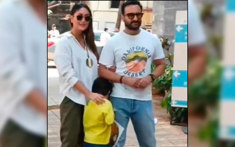 Taimur poses on jeep; Jeh photobombs Kareena, Saif Ali Khan