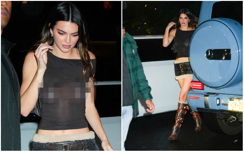 Kendall Jenner Goes Braless! Puts On A Sultry Display As She Steps Out For A Dinner Date With Rumored Boyfriend Bad Bunny-REPORTS