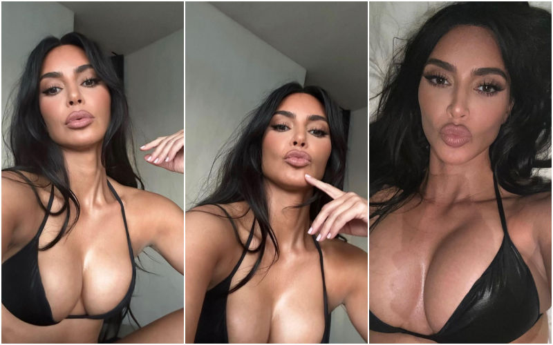 Kim Kardashian Strips Down To ‘World’s Tiniest String Bikini’ For Ultra Sultry Selfie Snaps; Puts Out An Incredibly Busty Display-SEE PICS!
