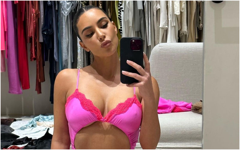 Kim Kardashian Flaunts Her Underboob In A Sultry Valentine's Day Lingerie in New Pics Go VIRAL-WATCH!