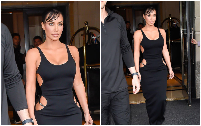 Kim Kardashian Looks An Absolute BABE As She Walks The NYC Streets! Flaunts Her Busty Assets In Black Body-Hugging Dress-SEE PICS
