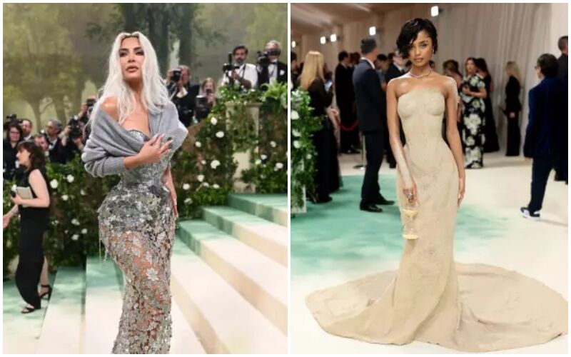 Met Gala 2024: Kim Kardashian's Tight Corset Dress, Tyla's Sand Sculpted Gown Steals The Show! Netizens Give Full Marks For Creativity!