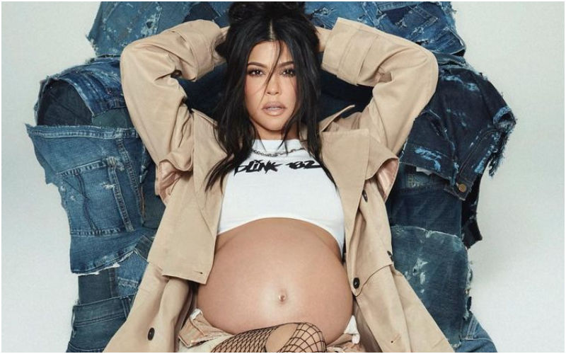 Preggers Kourtney Kardashian Puts Her Baby Bump On Full Display In New IG Post! Fans Say It ‘Looks Like She’s Going To Pop’ At Any Minute-SEE PIC