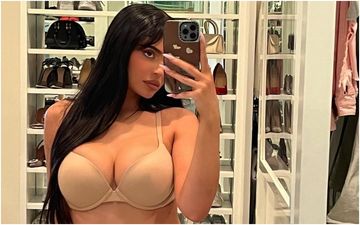 Kylie Jenner Flaunts Her Busty Assets In Nude Bra; Takes Over The Internet With Her Now-VIRAL Post And Titillating Outfit! 