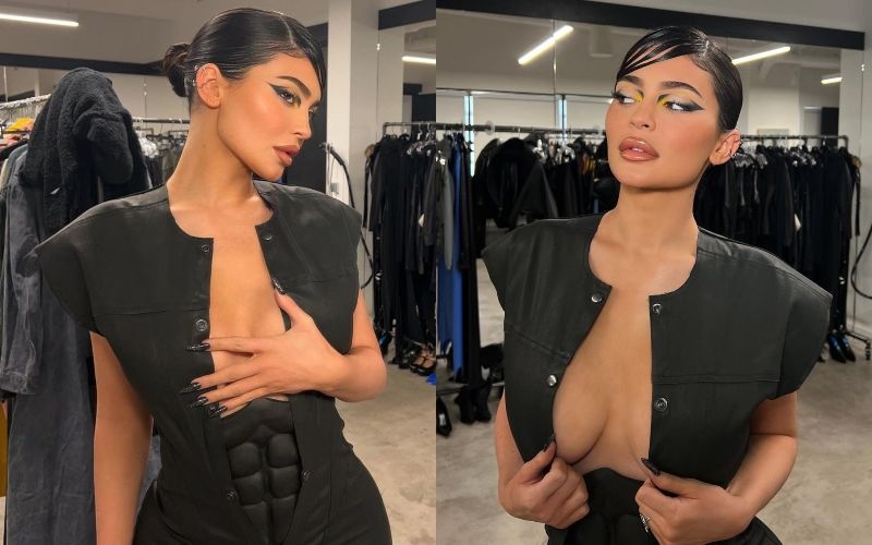 Kylie Jenner Goes BRALESS! Flaunts Her Cleavage As She Channels Her Inner Catwoman While Announcing Her Collaboration With Batman-READ BELOW!