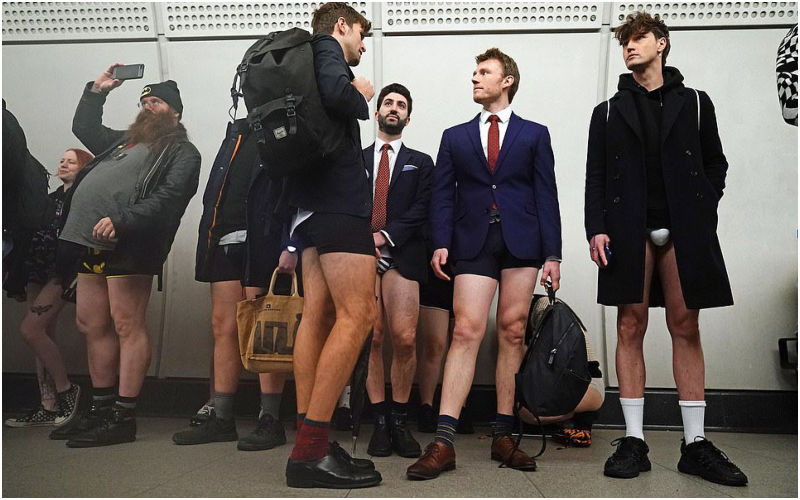 In pictures: London commuters strip for 'No Trousers On The Tube