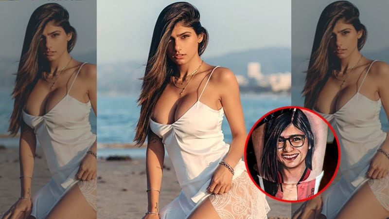 Miya Khalifa Robert Sandberg Hardcore Fuck - Former Porn Star Mia Khalifa Slams A Fan Who Tattooed Her Face On His Leg;  Calls It 'OUTRIGHT CREEPY'