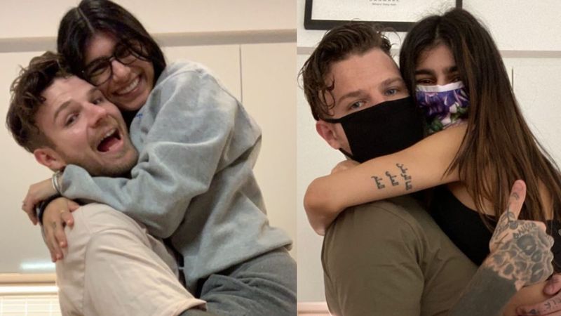 Former Porn Star Mia Khalifa And Hubby Robert Sandberg Share 'Then And Now' Pics Of Them Romancing In Kitchen; Reason Behind Is Quite Special