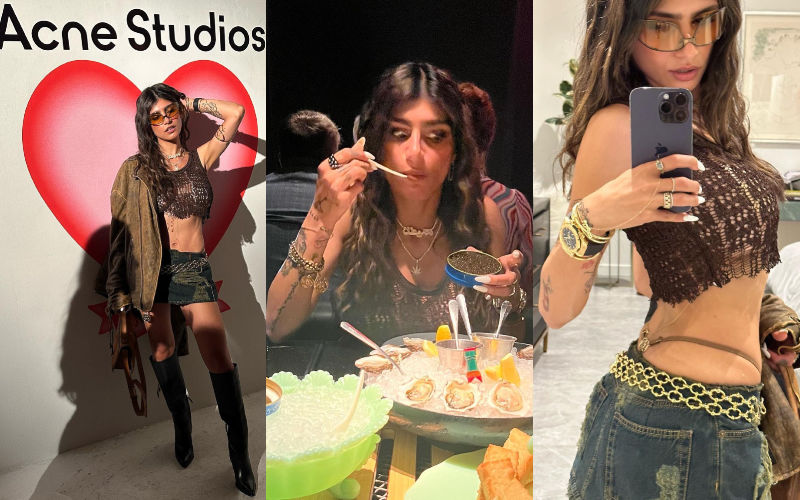 Ex-Pornstar Mia Khalifa Oozes Hotness As She Visits Acne Studios Miami Store Opening Week! Feasts On Oysters And Caviar-SEE PICS!