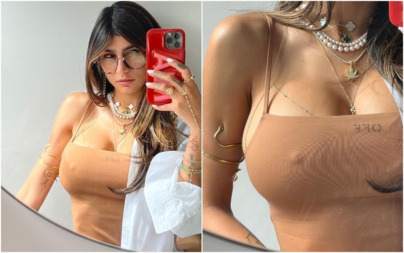 Pornstars Like Mia Khalifa - Ex-pornstar Mia Khalifa Goes BRALESS Flaunts Her NIP**ES! OnlyFans Star  Stuns Locals As She Holidays To British Seaside Town-SEE PICS