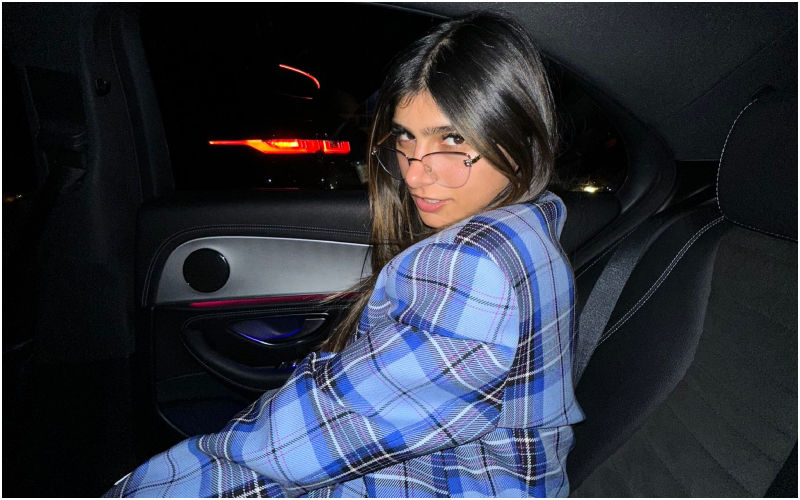 Ex-Pornstar Mia Khalifa Grabs Eyeballs As Sizzles In Glamorous Blue Chequered Overcoat; Leaves Everyone Stunned With Her Simplicity!