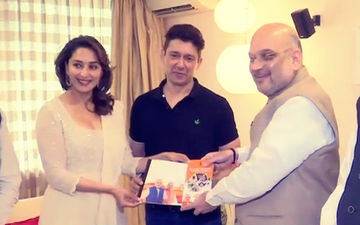 धक-धक गर्ल माधुरी दीक्षित से मिलने उनके घर पहुंचे बीजेपी अध्यक्ष अमित शाह