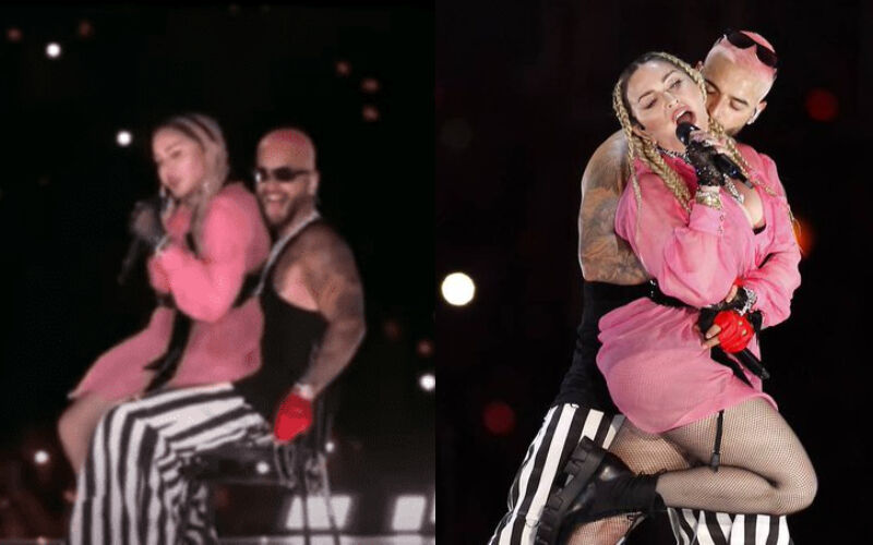Newly Single Madonna Gives Maluma STEAMY Lap Dance While Performing In Colombia-SEE PICTURES