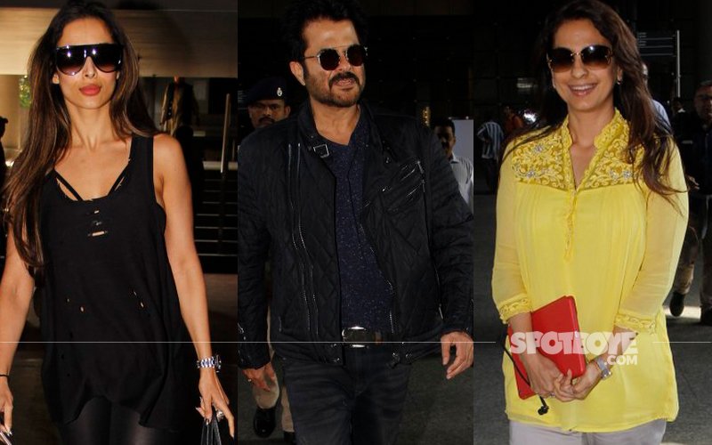 Malaika Arora Khan, Anil Kapoor and Juhi Chawla spotted at the airport