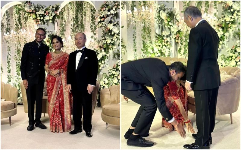 OYO CEO Ritesh Agarwal And His Wife Get Brutally Trolled For Touching SoftBank’s Founder Masayoshi Son’s Feet; Netizens Say, ‘Funding Hogi Shagun Ke Naam Pe’