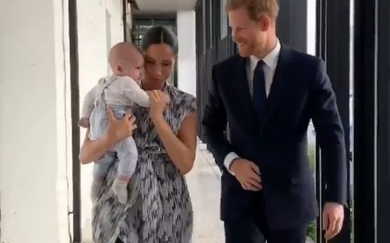 Meghan Markle And Prince Harry's Baby Archie Makes His First Royal Appearance On Their Africa Tour, Video Goes Viral