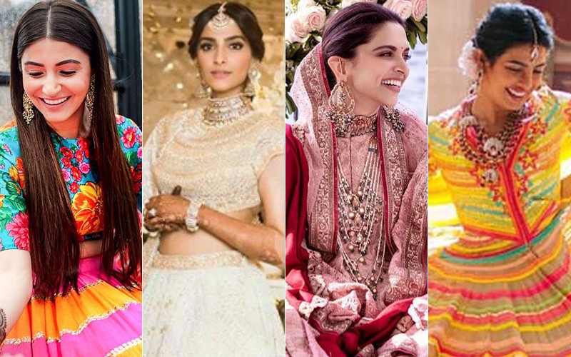 anushka sharma mehendi lehenga