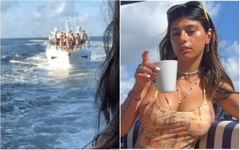 Mia Khalifa Ocean - Ex-Pornstar Mia Khalifa's Luxury Miami Cruise Nearly Interrupted By CREEPY  Stalkers By Follow Her Boat-DETAILS BELOW!