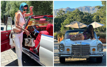 Mia Khalifa Shares Steamy Pictures As She Poses With Her Vintage Mercedes-Benz! Expresses Her Desire To Be Born In 70s-READ BELOW 