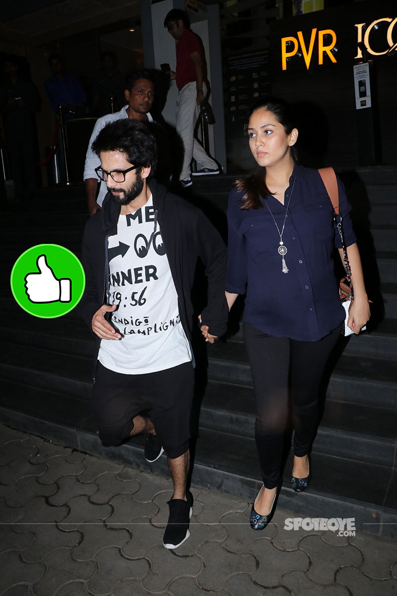 Mira Rajput And Shahid Kapoor Spotted At PVR Juhu