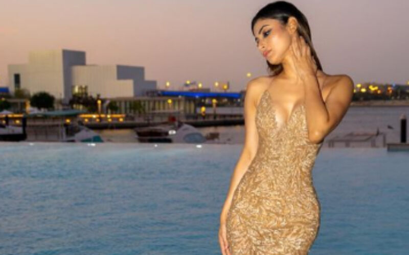 Mouni Roy Looks Ravishing As Ever In A Sexy Backless Golden Shimmery Dress; Impressed Fans Call Her ‘Mermaid’-PICS And VIDEO Inside