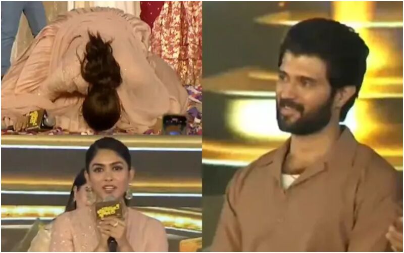 Mrunal Thakur BOWS Down On Her Knees To Thank Telugu Fans; Family Man Co-Actor Vijay Deverakonda Has The Sweetest Reaction To It - WATCH