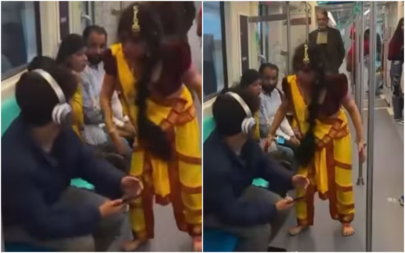 VIRAL! Woman Dressed As Manjulika From Bhool Bhulaiyaa Scares Passengers In Noida Metro; Internet Demands Full VIDEO-WATCH