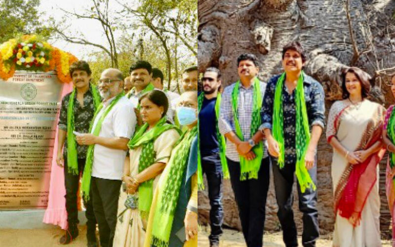 Nagarjuna Adopts 1,080 Acres Of Forest Land, Lays Foundation Stone For An Urban Park In His Father Akkineni Nageswara Rao's Name-SEE PICS