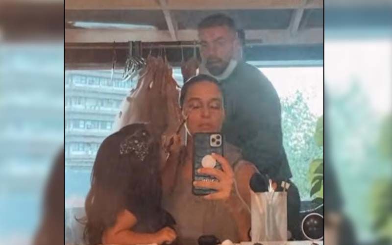 Neha Dhupia's Little Mehr Hijacks Mumma's Vanity Session; Pays A Surprise Visit Only To Turn Actress' New Makeup Artiste -WATCH