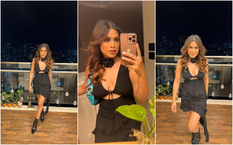 Nia Sharma Turns Bombshell As She Poses In A Black Cutout Dress With A Plunging Neckline! Fans Can’t Stop Drooling Over Her Hot Pics-SEE PICS