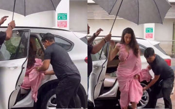 Nora Fatehi Gets Brutally TROLLED For Making Security Guard Pick Up Her Saree In Heavy Rain: ‘Shame On Her, Using Helper As A Slave’-SEE VIDEO 