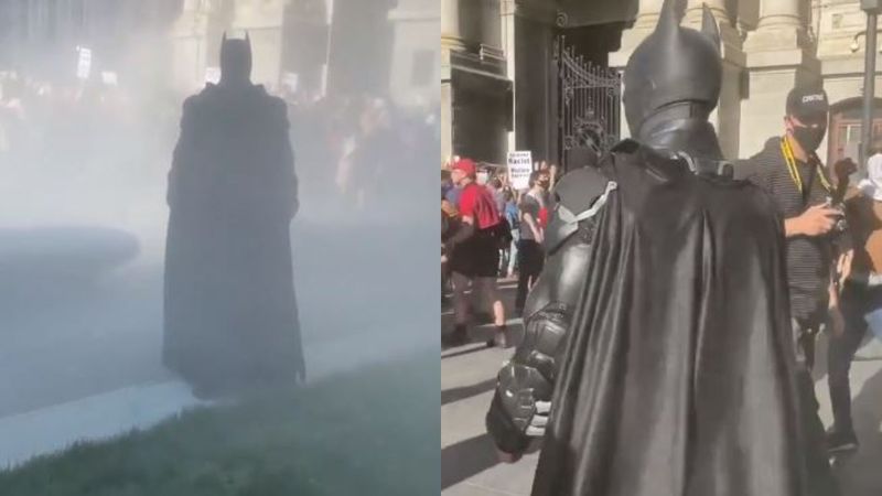 George Floyd Death: Batman Makes A Filmy Entry At Protests, The Internet Can’t Get Over It; Calls It ‘Dark Knight Rises’- VIDEO