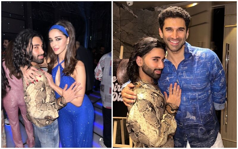 HOTNESS ALERT! Anany Panday-Aditya Roy Kapur Party With Orry Twinning In Blue At Kho Gaye Hum Kahan Success Party - SEE PICS