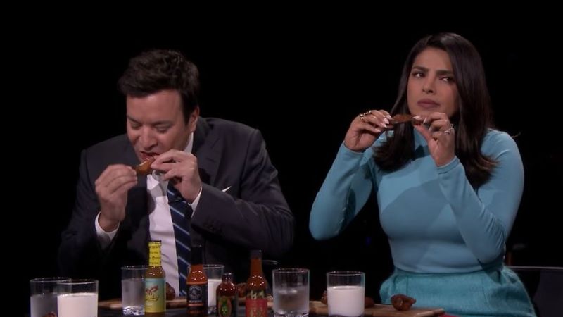 Priyanka Chopra And Jimmy Fallon Hog On The Spiciest Chicken Wings; What Happens Next Will Leave You In Both Splits And Fear
