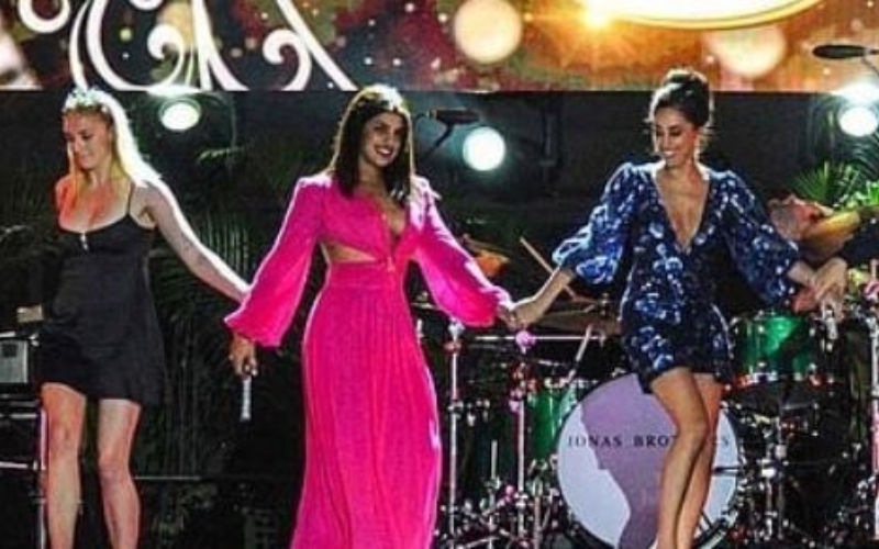 Cost Of Priyanka Chopra's Pink Cleavage Popping Gown Can Help You Fund Several Tickets To Jonas Brothers Concert
