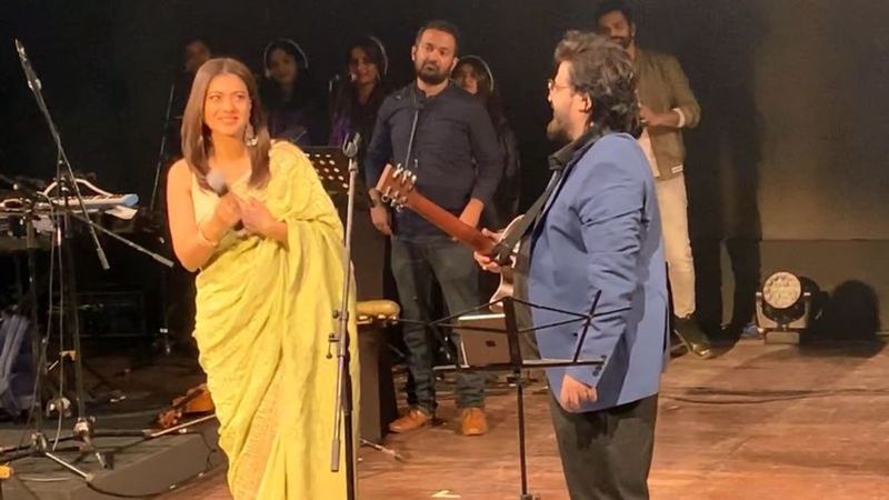 9XM On Stage With Pritam: Kajol Graces The Stage, Shakes A Leg As Pritam Enthralls Fans By Singing Gerua