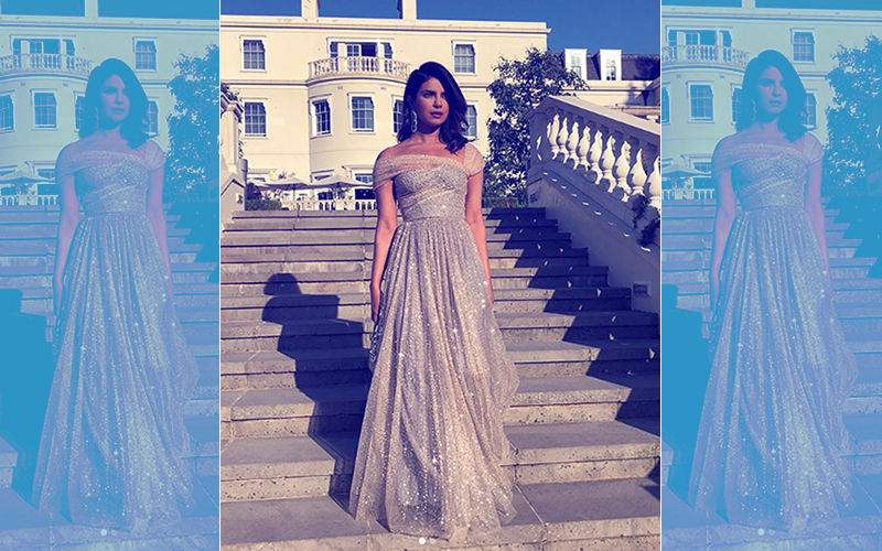 The Royal Reception: Priyanka Chopra Channels Sexy In A Shimmery Christian Dior Gown