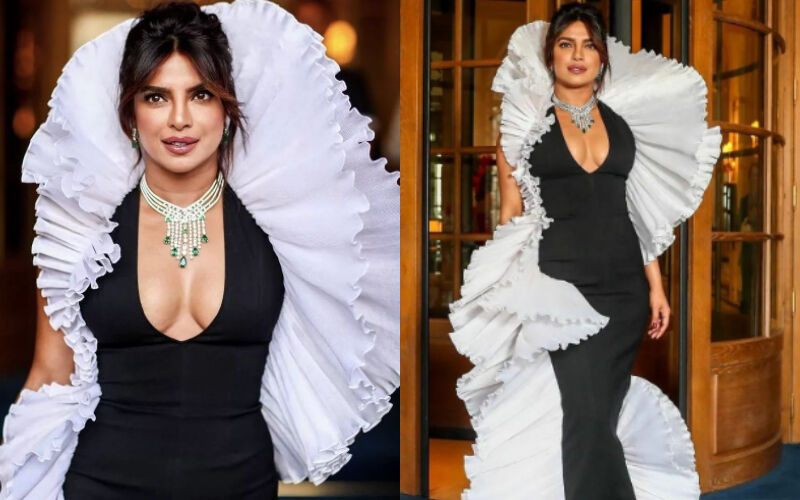Priyanka Chopra Shows Off Her Cleavage In Sexy Body-Hugging Gown With Ruffles As She Attends Bulgari Event In Paris- See PHOTOS